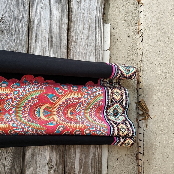 New York & Company Black and Multicolor Dress Size XL - Picture 4 of 12